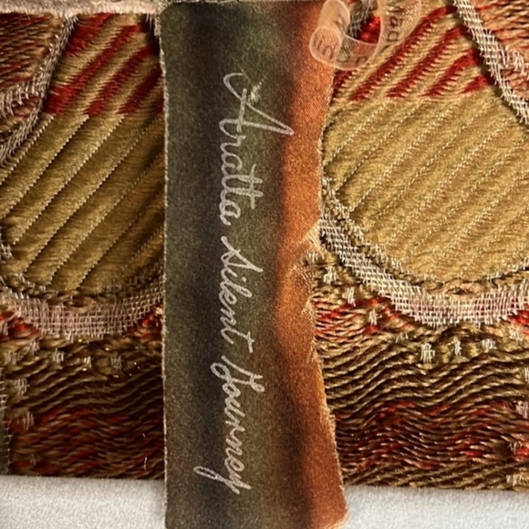 NWT Steampunk Wearable Art Metalic  Golden Embroidery Velvet Long Coat - Picture 11 of 16